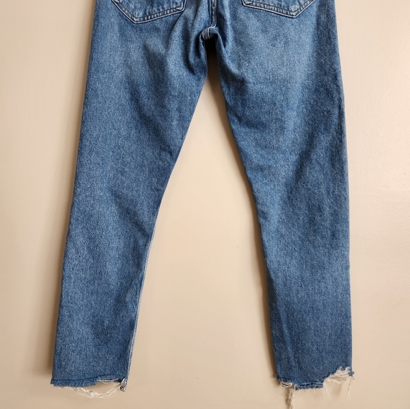 AGOLDE Revolve "Jamie" Distressed High Rise Straight in Arrival Wash Size 25 - Picture 9 of 16